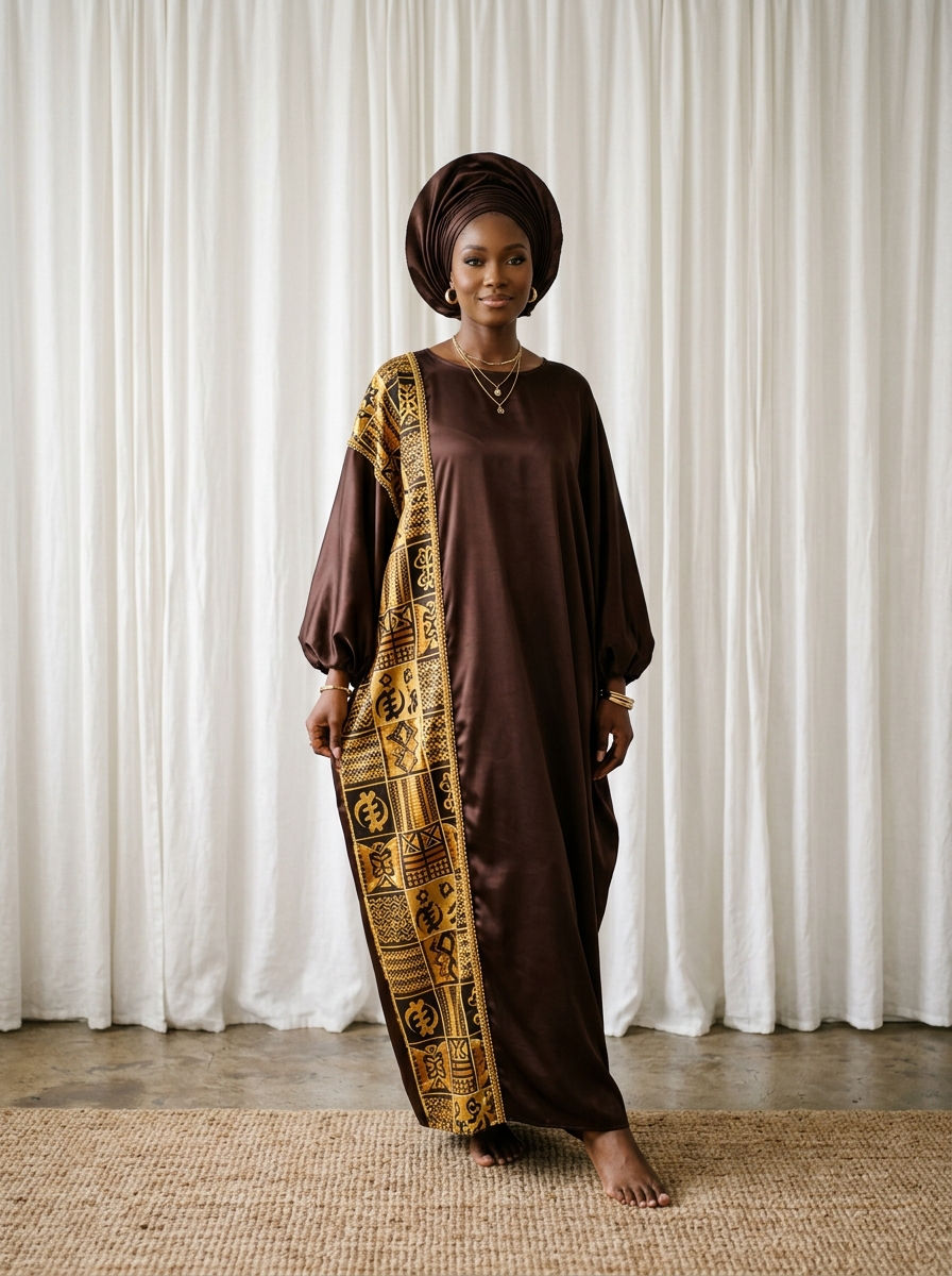 Madina Silk Boubou — Khina Fashions